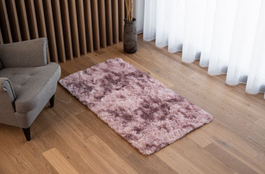 Plyšový koberec HOME - růžový