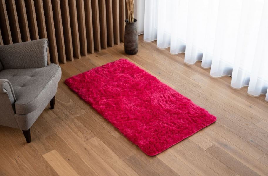 Plyšový koberec BEST - tmavě růžový